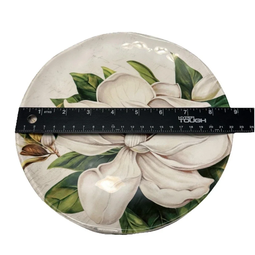 Pier 1 Magnolia Floral Pattern Ironstone 8.75